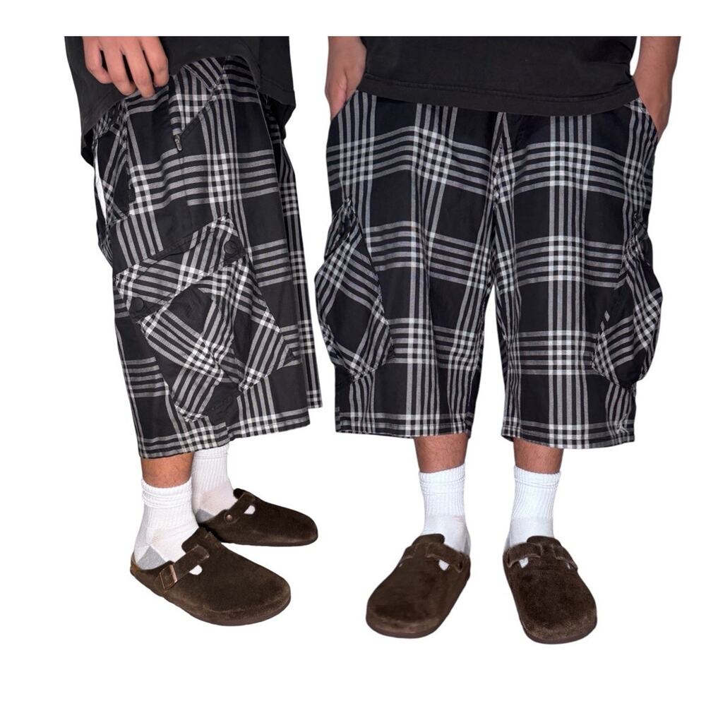 Jordan Mens 38x13 Plaid Baggy Shorts Y2k Vintage Skater Retro Basketball
